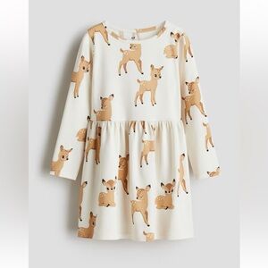 Deer Print Cotton Dress